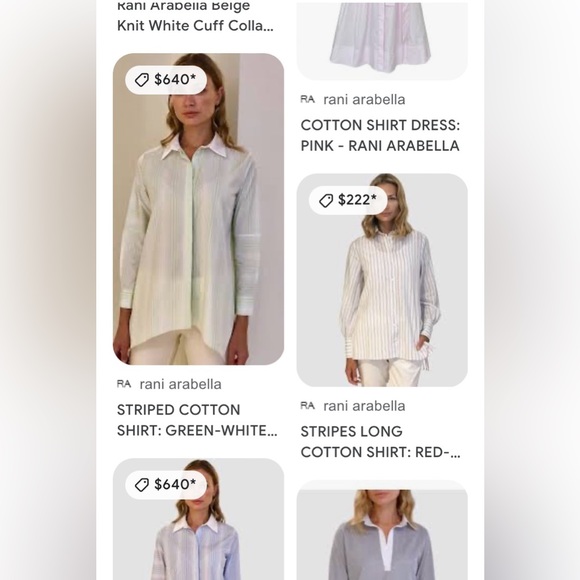 Rani Arabella EUC shirt blouse with navy contrast trim on collar and cuffs, M - Picture 7 of 9